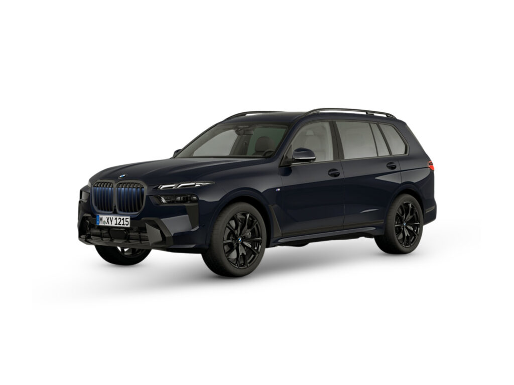 BMW X7 xDrive40d — niebieski — ujęcie 1
