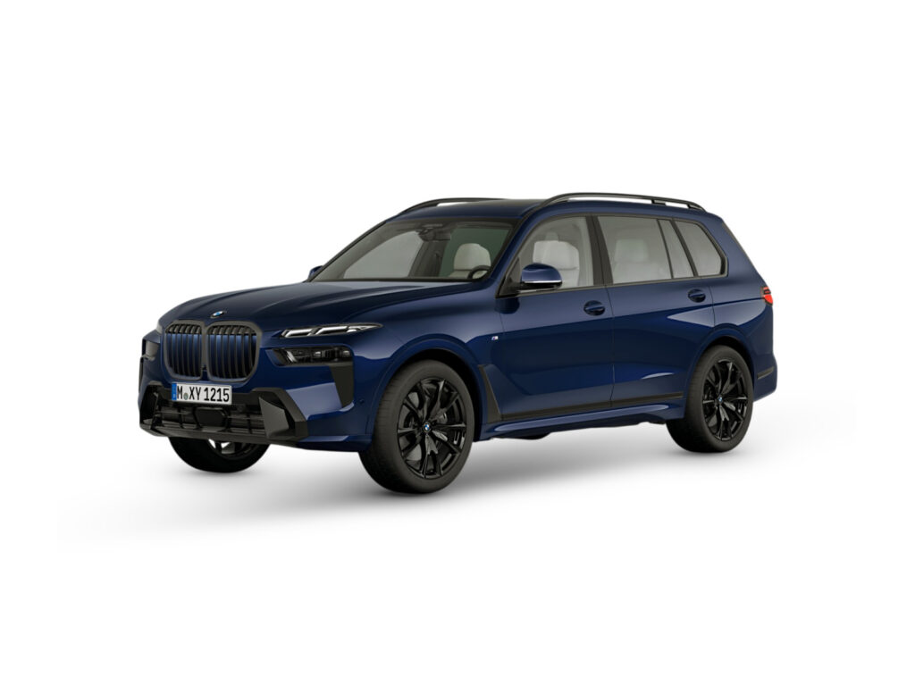 BMW X7 xDrive40d — niebieski — ujęcie 1