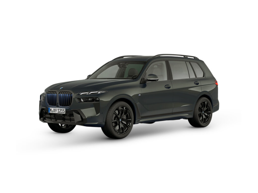 BMW X7 xDrive40d — niebieski — ujęcie 1