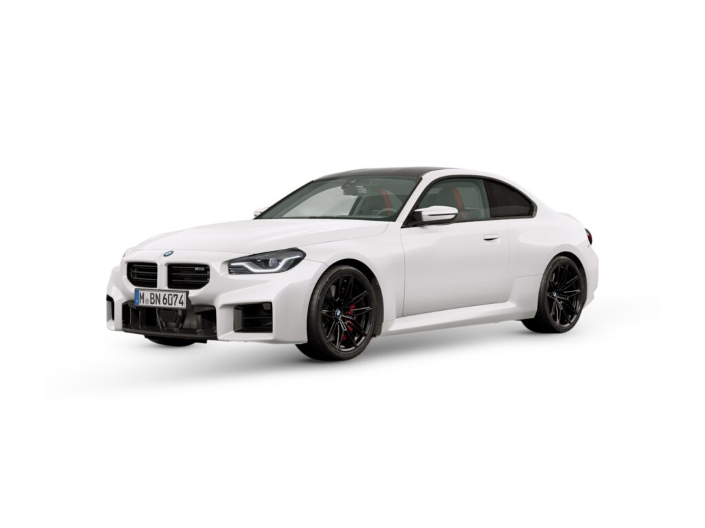 BMW M2 Coupé 480 KM — wizualizacja w kolorze białym — lakier Individual