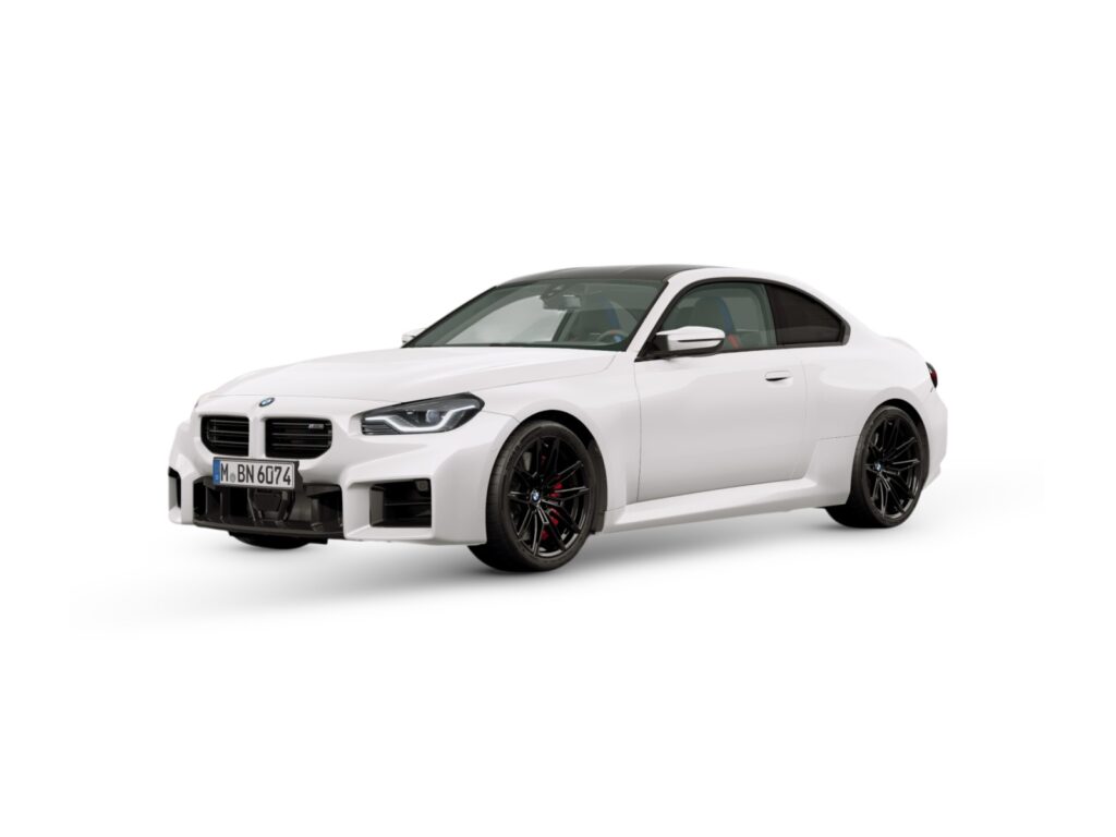 BMW M2 Coupé 480 KM — wizualizacja w kolorze białym — lakier Individual