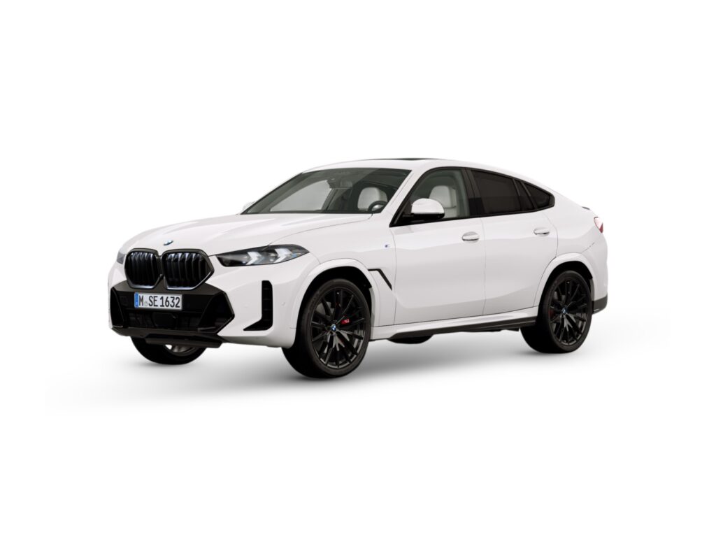 BMW X6 xDrive40d 352 KM — wizualizacja w kolorze białym — lakier Individual