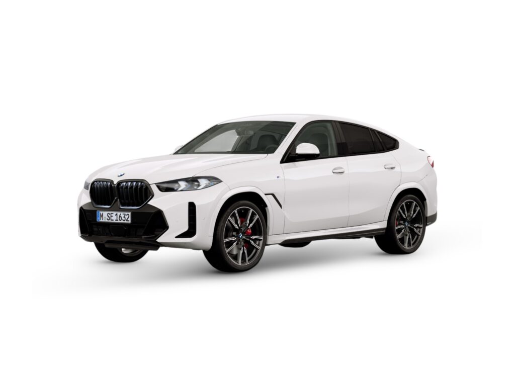 BMW X6 xDrive40d 352 KM — wizualizacja w kolorze białym — lakier Individual