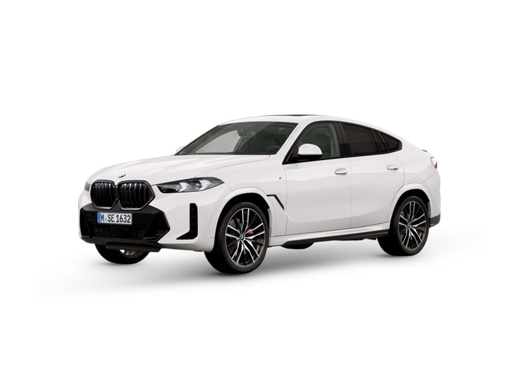 BMW X6 xDrive40d 352 KM — wizualizacja w kolorze białym — lakier Individual