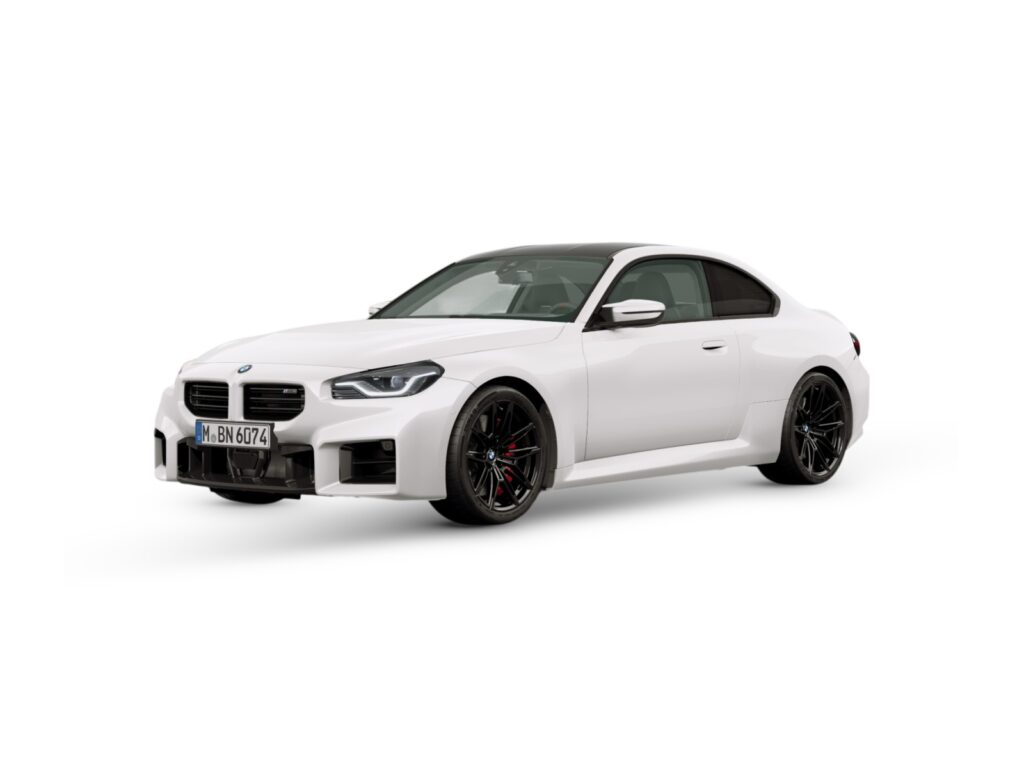 BMW M2 Coupé 480 KM — wizualizacja w kolorze białym — lakier Individual