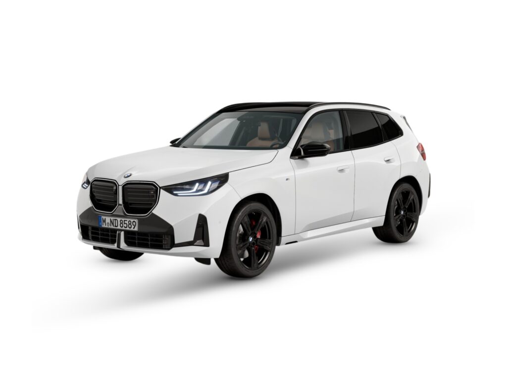 BMW X3 M50 xDrive 398 KM — wizualizacja w kolorze białym — lakier Individual
